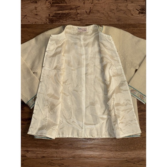 VTG Deans Lord & Taylor Hand Frame Knit Lambswool Angora Lined Sweater Sz L  42 - Picture 6 of 10